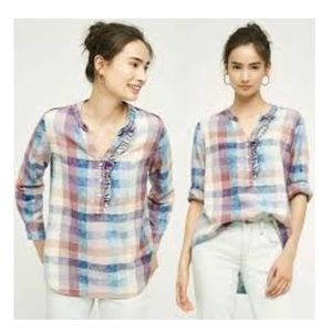 Anthropologie Isabella Sinclair | Gingham Top
